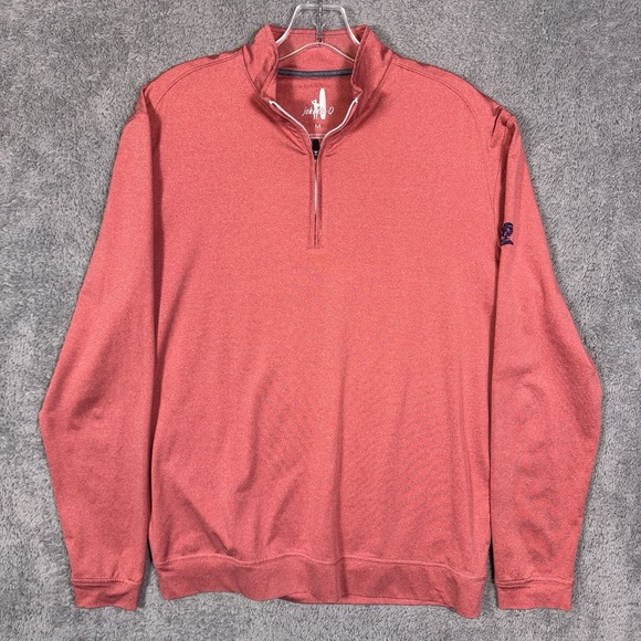 johnnie-O Other - Johnnie-O Jacket Men M Randall Heathered Cardinal Prep-formance 1/4 Zip Pullover